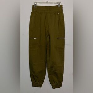 DSG Olive Green Men's Cargo Joggers with Zippered Thigh Pockets